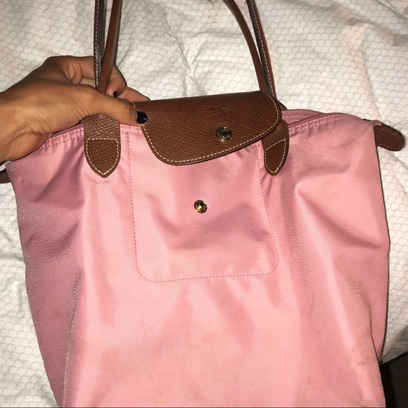 longchamp le pliage light pink